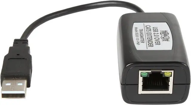 Alt view image 7 of 10 - Tripp Lite 1-Port USB 2.0 Over Cat5/Cat6 Extender Kit, Transmitter & Receiver, Hi-Speed USB-A Up to 164 ft. (B203-101-PNP)