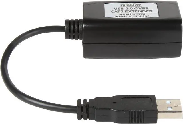 Alt view image 8 of 10 - Tripp Lite 1-Port USB 2.0 Over Cat5/Cat6 Extender Kit, Transmitter & Receiver, Hi-Speed USB-A Up to 164 ft. (B203-101-PNP)
