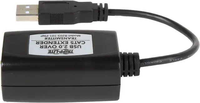 Alt view image 10 of 10 - Tripp Lite 1-Port USB 2.0 Over Cat5/Cat6 Extender Kit, Transmitter & Receiver, Hi-Speed USB-A Up to 164 ft. (B203-101-PNP)