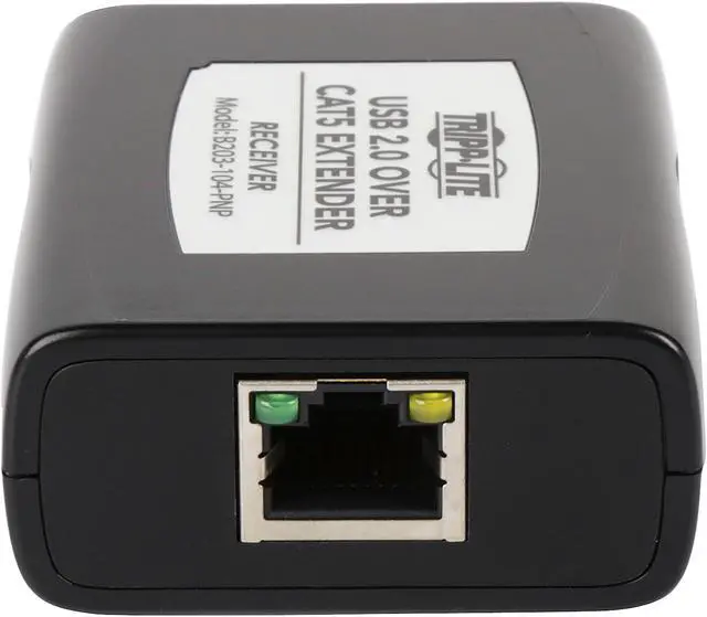 Alt view image 3 of 8 - Tripp Lite 4-Port USB 2.0 over Cat5/Cat6 Extender Hub Kit, Transmitter & Receiver, Hi-Speed USB-A Up to 164 ft. (B203-104-PNP)