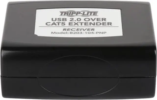 Alt view image 6 of 8 - Tripp Lite 4-Port USB 2.0 over Cat5/Cat6 Extender Hub Kit, Transmitter & Receiver, Hi-Speed USB-A Up to 164 ft. (B203-104-PNP)