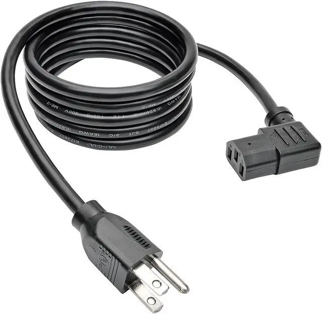 Alt view image 2 of 2 - Tripp Lite Model P006-014-13RA 14 ft. Standard Computer Power Cord, 10A, 18AWG (NEMA 5-15P to Right Angle IEC-320-C13)