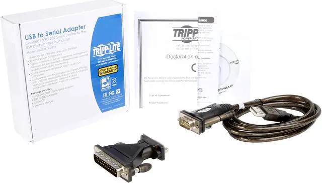 Alt view image 5 of 5 - Tripp Lite Model U209-005-DB25 USB-to-Serial Cable Adapter (USB-A to DB25 M/M)