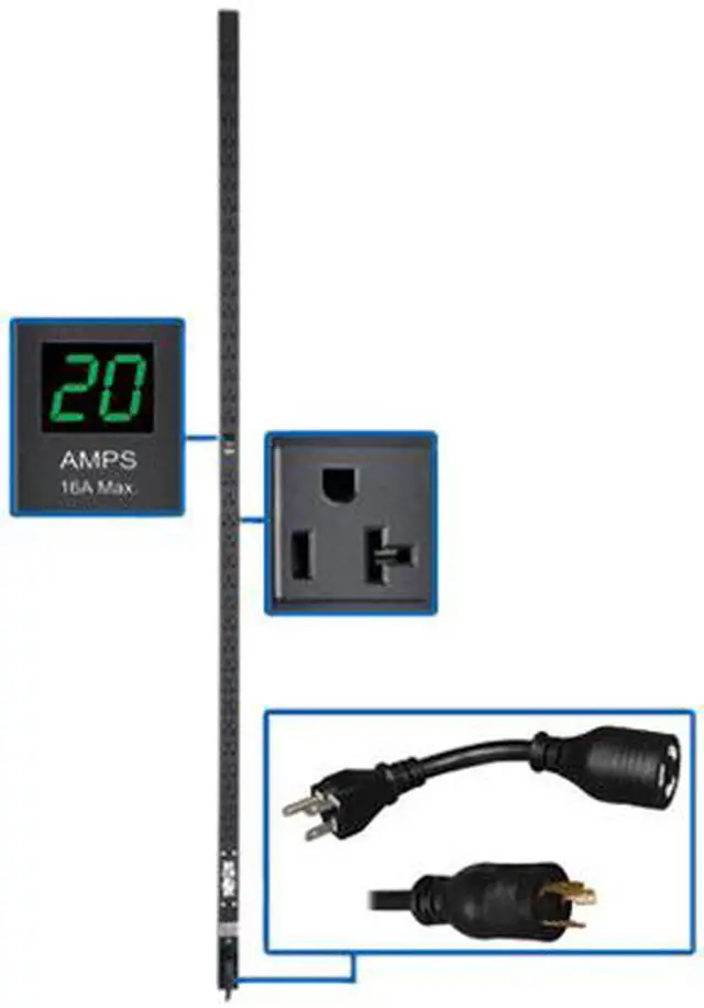 Alt view image 2 of 8 - Tripp Lite PDUMV20-72 Metered 0U 100-127V nominal, single phase 20A 15 ft PDU