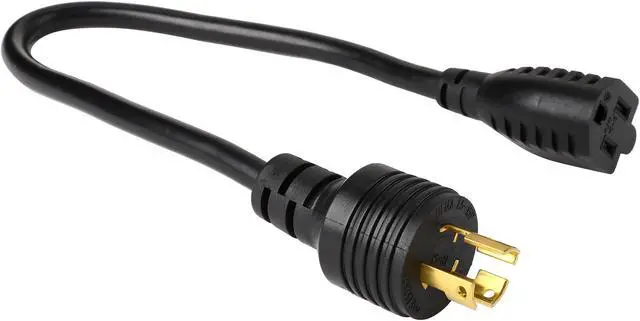 Alt view image 4 of 5 - Tripp Lite Model P025-001 1 Foot Heavy-Duty Power Adapter Cord, 15A, 14AWG (NEMA 5-15R to L5-15P)