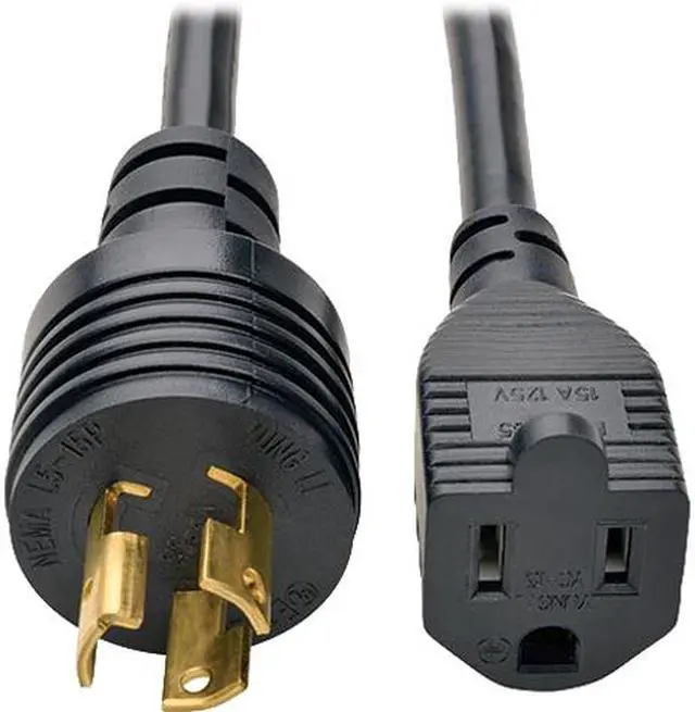 Main image of Tripp Lite Model P025-001 1 Foot Heavy-Duty Power Adapter Cord, 15A, 14AWG (NEMA 5-15R to L5-15P)
