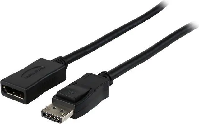 Alt view image 2 of 4 - Tripp Lite P579-006 6 ft. Black Connector A DISPLAYPORT (MALE) Connector B DISPLAYPORT (FEMALE) DisplayPort Extension Cable with Latches Male to Female