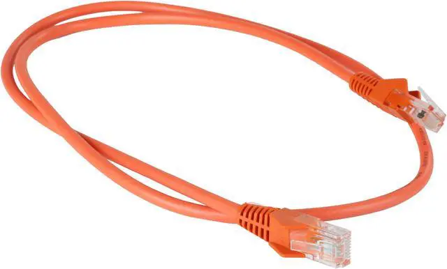 Alt view image 2 of 3 - TRIPP LITE N001-003-OR 3 ft. Cat 5/5E Orange Cat5e 350MHz Snagless Molded Patch Cable (RJ45 M/M) - Orange