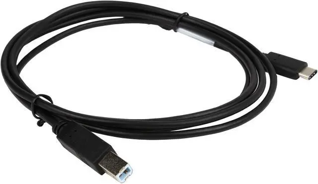 Alt view image 2 of 3 - Tripp Lite U040-006 6 ft. Black USB 2.0 Hi-Speed Cable (B Male to USB Type-C Male)