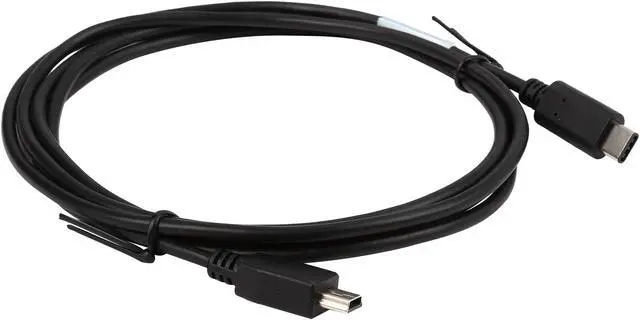 Alt view image 2 of 3 - Tripp Lite U040-006-MINI 6 ft. Black USB 2.0 Hi-Speed Cable (5-Pin Mini-B Male to USB Type-C Male)