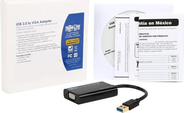 Alt view image 4 of 4 - Tripp Lite U344-001-VGA USB 3.0 SuperSpeed to VGA Adapter, 512MB SDRAM - 2048x1152,1080p