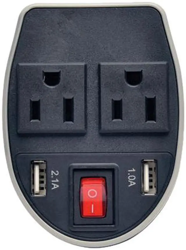Alt view image 4 of 11 - Tripp Lite 200W Car Power Inverter with 2 Outlets & 2 USB Charging Ports, Cup Holder Design (PV200CUSB)