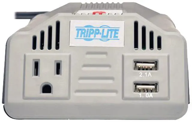 Alt view image 2 of 6 - Tripp Lite 200W Car Power Inverter with Outlet & 2 USB Charging Ports, Ultra-Compact (PV200USB)