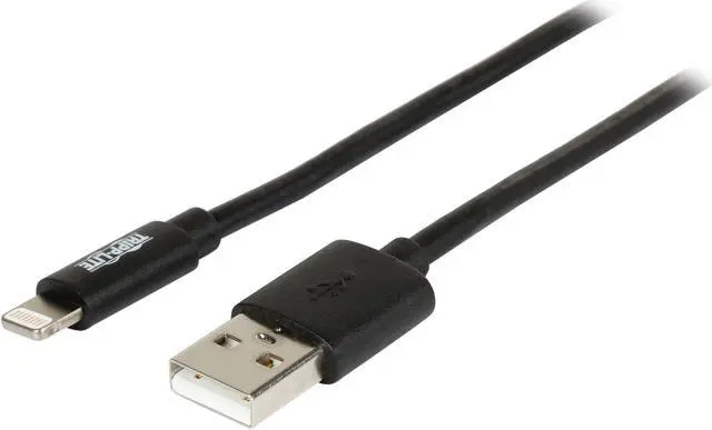 Main image of Tripp Lite M100-010-BK Black USB Sync/Charge Cable with Lightning Connector, Black, 10 ft. (3 m)