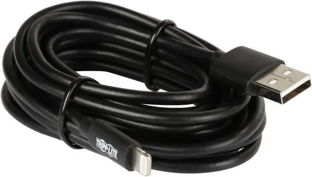 Alt view image 2 of 3 - Tripp Lite M100-010-BK Black USB Sync/Charge Cable with Lightning Connector, Black, 10 ft. (3 m)