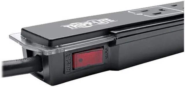 Alt view image 4 of 6 - TRIPP LITE TLP606SSTELB 6 Feet 6 Outlets 1440 Joules Surge Protector