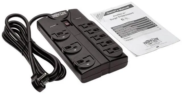 Alt view image 7 of 10 - TRIPP LITE TLP808B 8 Feet 8 Outlets 1440 Joules Surge Protector