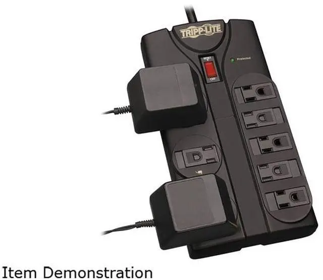 Alt view image 6 of 10 - TRIPP LITE TLP808B 8 Feet 8 Outlets 1440 Joules Surge Protector