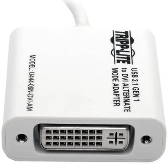 Alt view image 2 of 5 - Tripp Lite USB C to DVI Video Adapter Converter 1080p USB Type C to DVI 6in (U444-06N-DVI-AM)