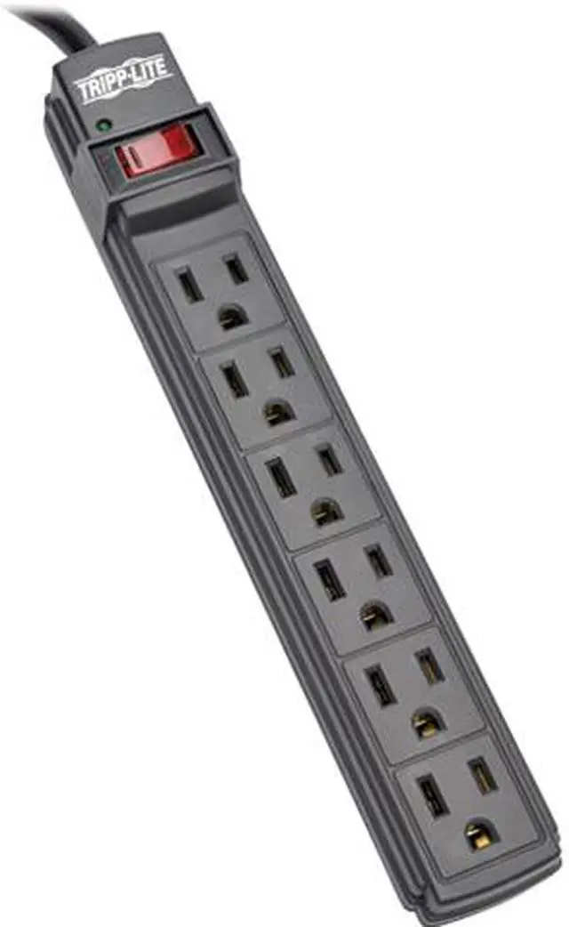 Main image of Tripp Lite 6-Outlet Power Strip, 6 ft. Cord, Black Housing (PS66B)