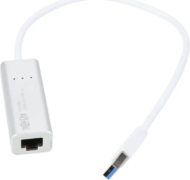 Alt view image 2 of 8 - Tripp Lite U336-000-GB-AL USB 3.0 SuperSpeed to Gigabit Ethernet NIC Network Adapter, 10/100/1000, Plug and Play, Aluminum