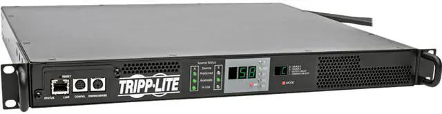 Main image of Tripp Lite Monitored PDU with ATS, 5.8 kW Single-Phase 208 / 240V, L6-30R Outlet, 2 L6-30P Inputs, 1U Rack-Mount (PDUMNH30HVAT)