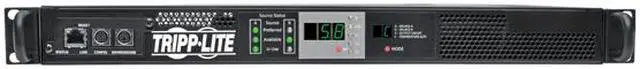 Alt view image 2 of 5 - Tripp Lite Monitored PDU with ATS, 5.8 kW Single-Phase 208 / 240V, L6-30R Outlet, 2 L6-30P Inputs, 1U Rack-Mount (PDUMNH30HVAT)