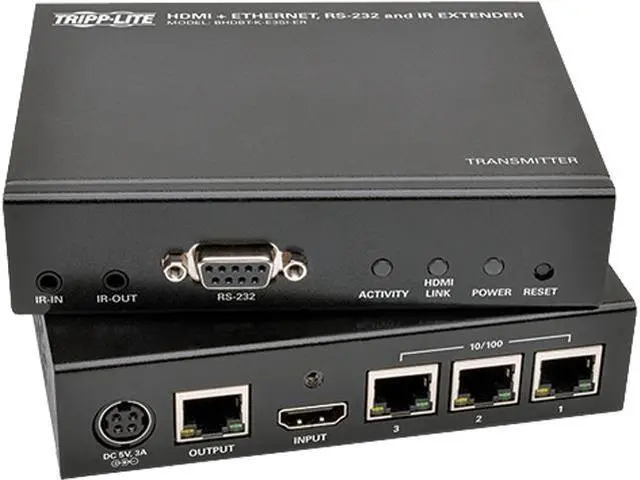 Main image of Tripp Lite BHDBT-K-E3SI-ER HDBaseT HDMI over Cat5e/6/6a Extender Kit with Ethernet, Serial and IR Control, 1080p, Up to 500 ft.