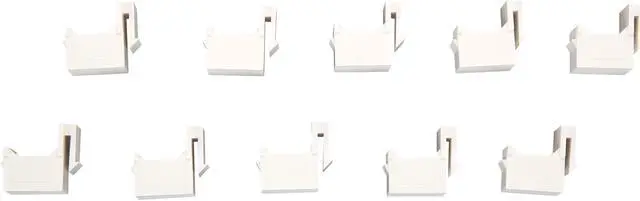 Alt view image 2 of 3 - Tripp Lite N040-010-WH Snap In Blank Keystone Jack Insert 10 Pack White
