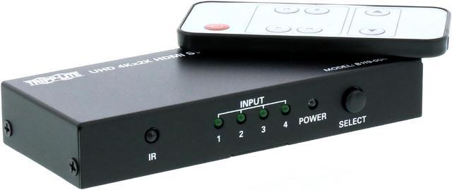 Tripp Lite 2-Port HDMI Switch for Video & Audio 4K x 2K UHD 60 Hz w Remote  - video/audio switch - 2 ports - B119-002-UHD - Audio & Video Cables 