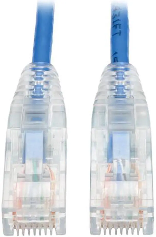 Main image of TRIPP LITE N201-S04-BL 4 ft. Cat 6 Blue Cat6 Gigabit Snagless Molded Slim UTP Patch Cable RJ45 M/M BL 4'