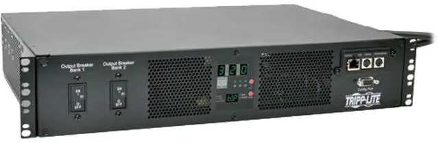 Main image of Tripp Lite ATS/Switched PDU, 7.4kW Single-Phase 230V Outlets (16 C13 & 2 C19), 2 IEC309 32A Blue Cords, 2U Rack-Mount (PDUMH32HVATNET)