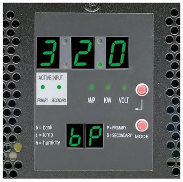 Alt view image 4 of 7 - Tripp Lite ATS/Switched PDU, 7.4kW Single-Phase 230V Outlets (16 C13 & 2 C19), 2 IEC309 32A Blue Cords, 2U Rack-Mount (PDUMH32HVATNET)