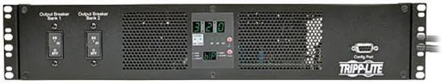Alt view image 2 of 6 - Tripp Lite PDU Metered 7.4kW 230V ATS 16 C13 2 C19 2 IEC309 Cords 32A 2URM