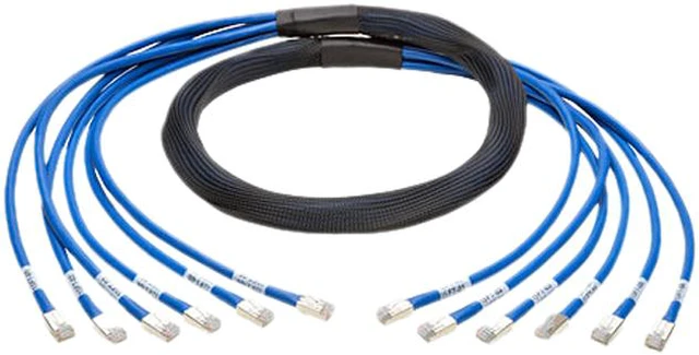 Main image of TRIPP LITE N261-015-6MM-BL 15 ft. Cat Cat6/Cat6a Blue Augmented Pre-Terminated Copper Trunk Bundle, (6x) RJ45 (M/M)