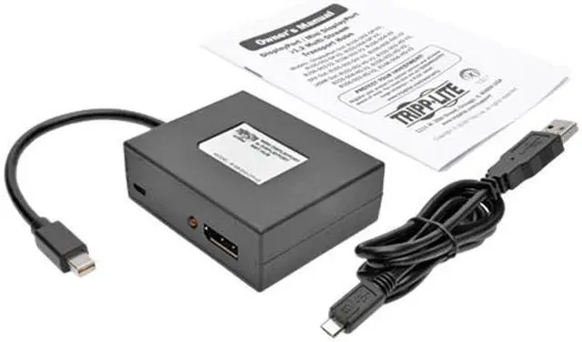 Alt view image 4 of 5 - Tripp Lite B155-002-DP-V2 2-Port Mini DisplayPort 1.2 to DisplayPort Multi-Stream Transport (MST) Hub, 3840 x 2160 (4K x 2K)