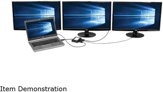 Alt view image 4 of 4 - Tripp Lite B156-003-V2 3-Port DisplayPort 1.2 Multi-Stream Transport (MST) Hub, 3840 x 2160 (4K x 2K) UHD