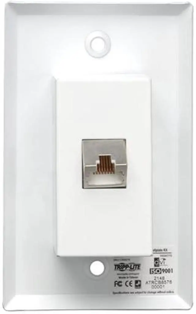 Alt view image 2 of 3 - Tripp Lite B140-1A0-WP-1 DVI Over Cat5/6 Extender Video Wallplate Receiver 1920x1080 60Hz