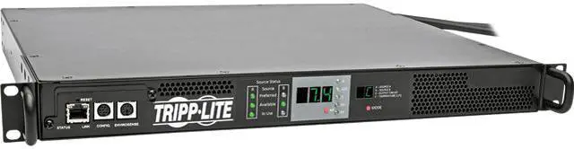 Main image of Tripp Lite Monitored PDU with ATS, 7.4K Watts 230V, 2 IEC309 32A Blue Inputs, 1U Rack-Mount Power (PDUMNH32HVAT)