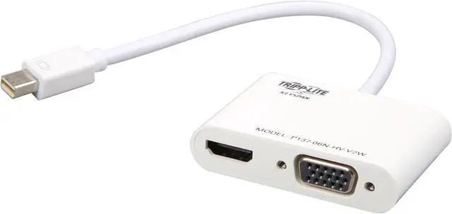 Main image of Tripp Lite P137-06N-HV-V2W Mini Displayport to HDMI VGA 4K Adapter Cable MDP to HDMI VGA