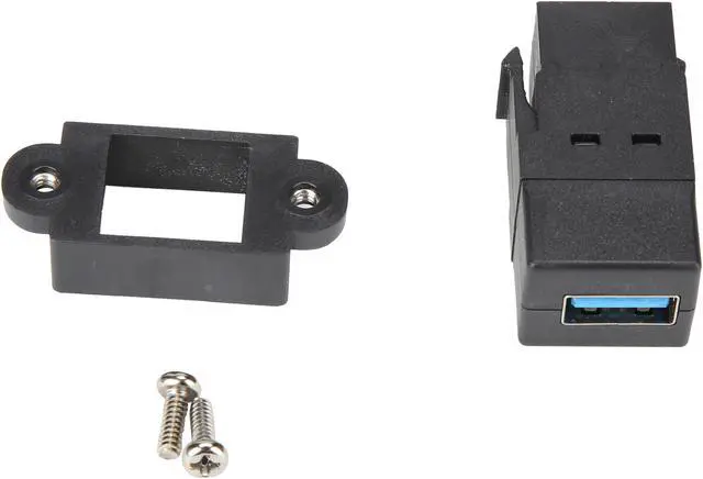 Alt view image 6 of 7 - Tripp Lite USB 3.0 Keystone Panel Mount Coupler (F/F) All in One Black (U325-000-KP-BK)