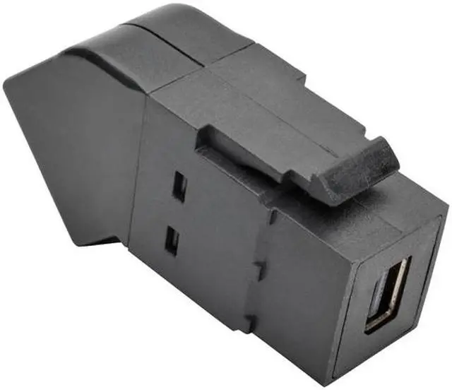 Alt view image 3 of 6 - Tripp Lite Mini DisplayPort to DisplayPort All-in-One Keystone/Panel Mount Angled Adapter, MDP to DP (F/F), Black (P169-000-KPA-BK)