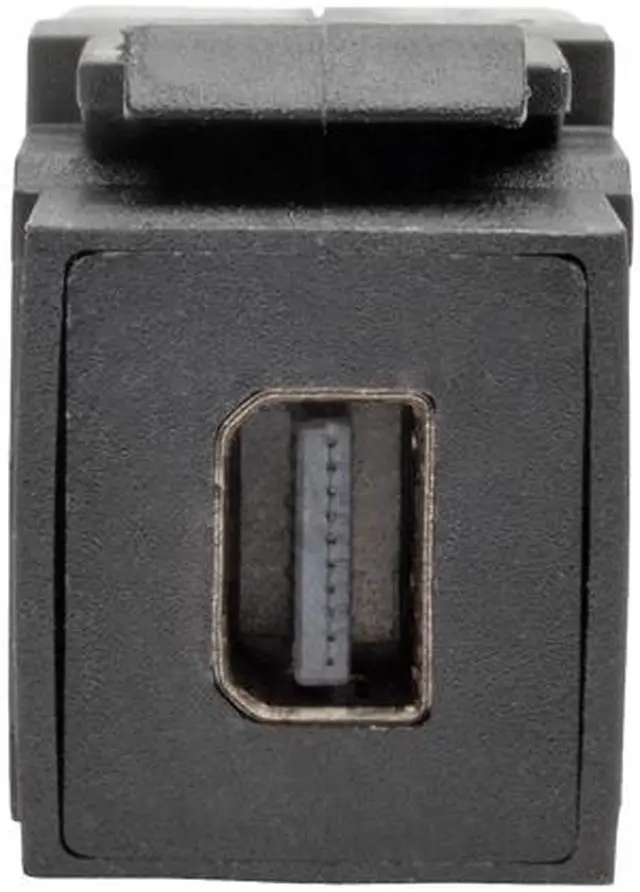 Alt view image 4 of 6 - Tripp Lite Mini DisplayPort to DisplayPort All-in-One Keystone/Panel Mount Angled Adapter, MDP to DP (F/F), Black (P169-000-KPA-BK)