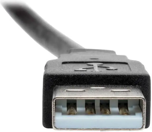 Alt view image 4 of 5 - Tripp Lite USB 2.0 Keystone Panel Mount Extension Coupler Cable (M/F) Angled 1ft (U024-001-KPA-BK)