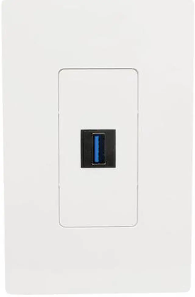 Alt view image 5 of 5 - Tripp Lite USB 3.0 Keystone/Panel Mount Coupler Cable (F/F), All-in-One, Angled Connector, Black, 1 ft. (U325-001-KPA-BK)