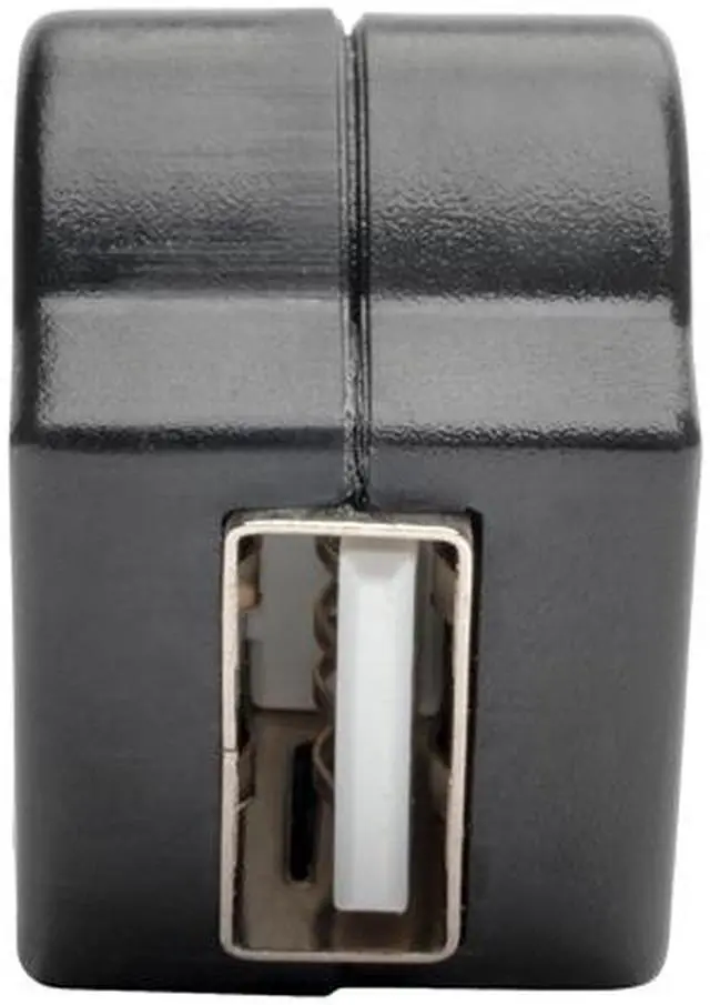 Alt view image 6 of 6 - Tripp Lite U060-000-KPA-BK USB 2.0 All-in-One Keystone/Panel Mount Angled Coupler (F/F), Black