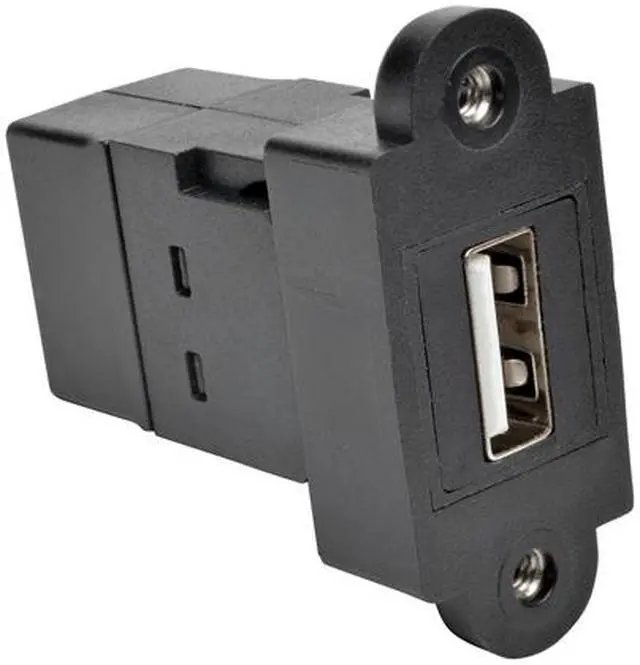 Alt view image 2 of 6 - Tripp Lite U060-000-KP-BK USB 2.0 All-in-One Keystone/Panel Mount Coupler (F/F), Black