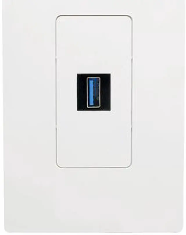 Alt view image 5 of 5 - Tripp Lite U324-001-KPA-BK Black USB 3.0 All-in-One Keystone/Panel Mount Extension Cable, Angled Connector