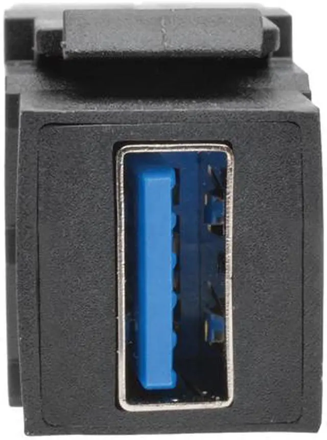 Alt view image 3 of 5 - Tripp Lite U324-001-KPA-BK Black USB 3.0 All-in-One Keystone/Panel Mount Extension Cable, Angled Connector
