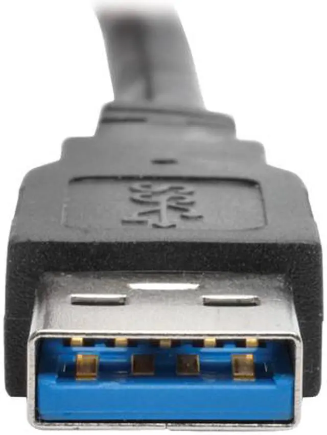 Alt view image 4 of 5 - Tripp Lite U324-001-KPA-BK Black USB 3.0 All-in-One Keystone/Panel Mount Extension Cable, Angled Connector